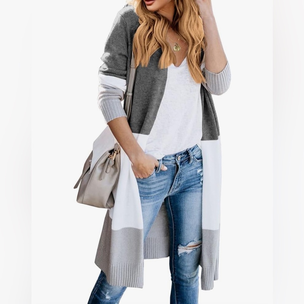 *NWOT* Amazon Color Block Cardigan